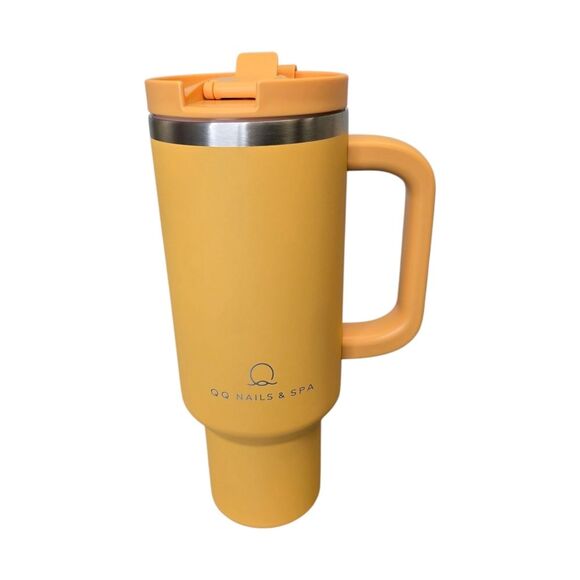 Marigold Yellow Insulated Stainless Steel Tumbler with Straw - Picture 7 of 16